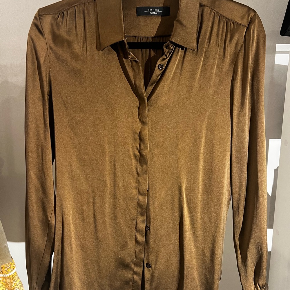 Brown Silk Shirt by MaxMara
